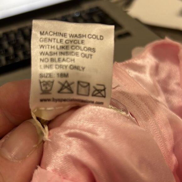 American Princess Pink Sleeveless Formal Party Dress with rosettes and ruffles - Picture 13 of 14